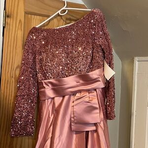 Elegant Pink Sequin Kids Dress